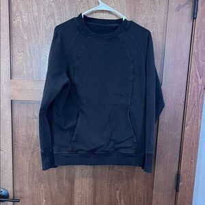 lululemon athletica Black Crew Neck Sweater